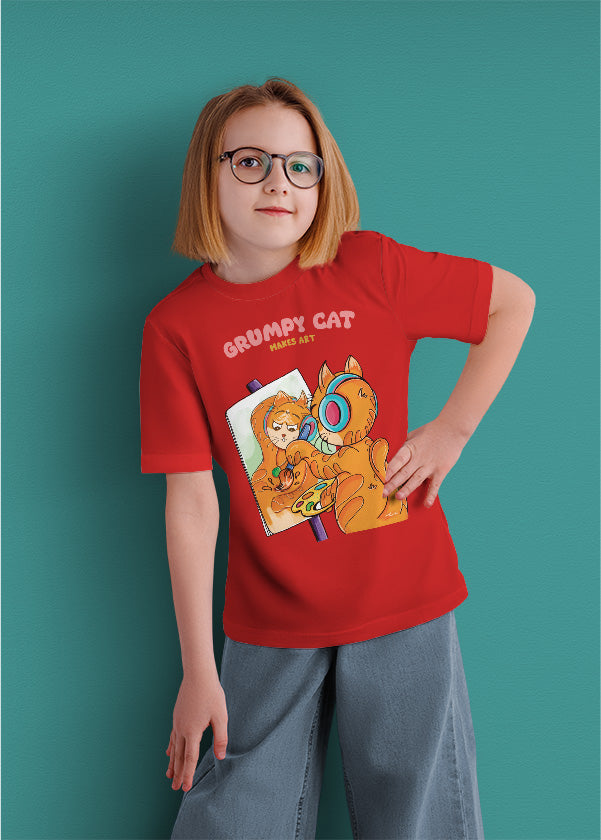 Grumpy cat makes art (kids)
